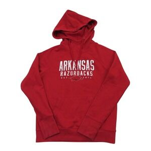 Champion Mens Arkansas Razorbacks Hoodie Small Red Fleece‎ Active Athletic
